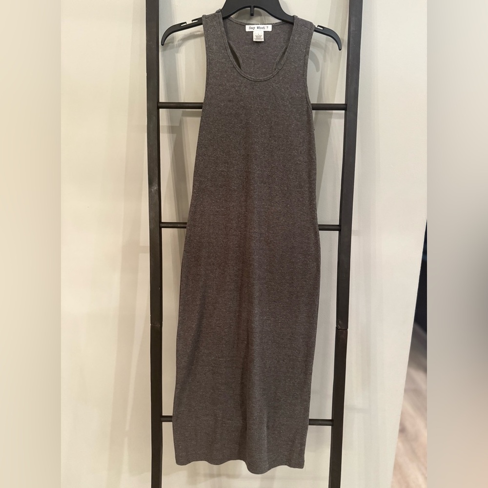 Say What? Charcoal Maxi Dress